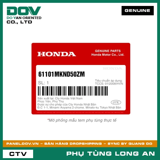 DÈ TRƯỚC *NHC53P* HONDA — 61101MKND50ZM