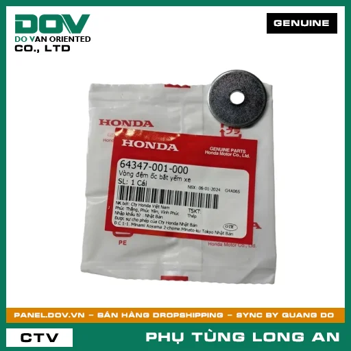 VÒNG ĐỆM ỐC BẮT YẾM XE HONDA SUPER DREAM — 64347001000