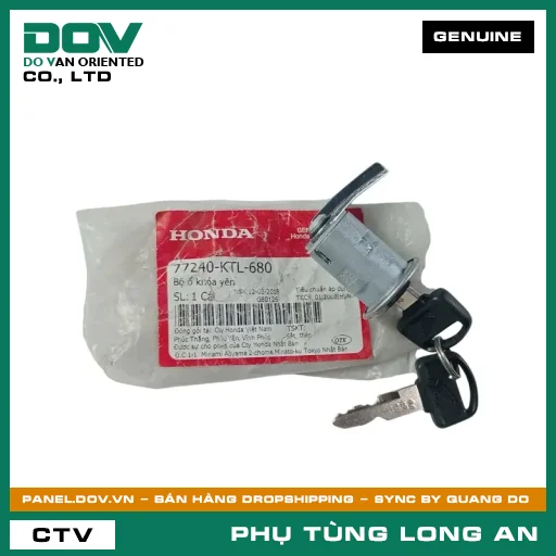 BỘ Ổ KHÓA YÊN HONDA WAVE 100 — 77240KTL680
