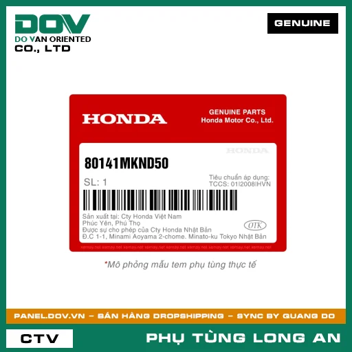 ỐP ĐÈN SOI BIỂN SỐ HONDA  — 80141MKND50