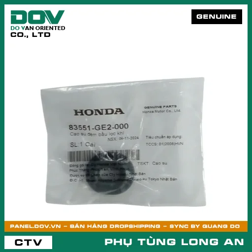 CAO SU ĐỆM BẦU LỌC GIÓ HONDA ADV350, BLADE 110, CB150R, CB250 NIGHTHAWK, CB500F, CB650R, CBR150R, CBR500R, CBR650R, DREAM 110, FUTURE 125, FUTURE NEO, GOLDWING, MSX 125, PCX, PCX 125, PCX 125/150, REBEL 1100, SH 125/150, SH 125/160, SH 350, SH MODE, VISION 110, WAVE ALPHA, WAVE ALPHA 110, WAVE RSX 110, WINNER 150, WINNER R, WINNER X — 83551GE2000