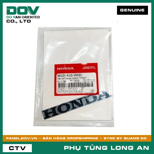 MÁC CHỮ HONDA 110MM *NH262* HONDA AIR BLADE 125/150 — 86101K1GV00ZC