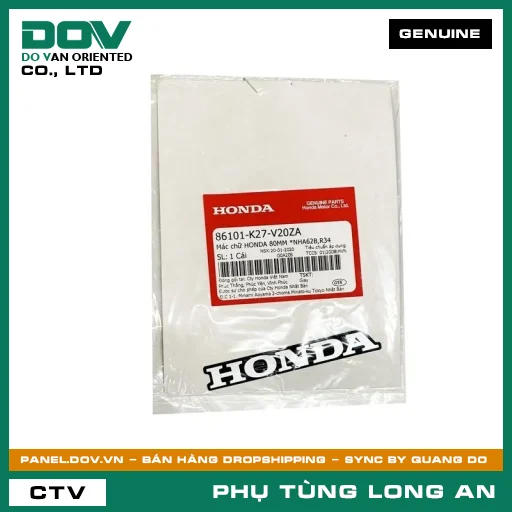 MÁC CHỮ HONDA 80MM *NHA62B,R34 HONDA AIR BLADE 125 — 86101K27V20ZA