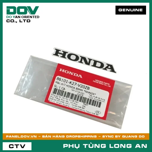 MÁC CHỮ HONDA 80MM *NHA62X* HONDA AIR BLADE 125 — 86101K27V20ZB