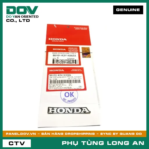 MÁC CHỮ HONDA 65MM *NH196, NH436M* HONDA — 86101K2VN30ZA