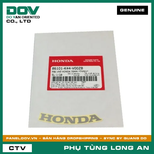 MÁC CHỮ HONDA 70MM *NH411* HONDA VISION 110 — 86101K44V00ZB