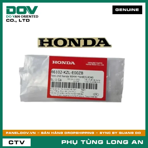 TEM CHỮ HONDA 90MM *NHB35,R340 HONDA VISION 110 — 86102KZLE00ZB