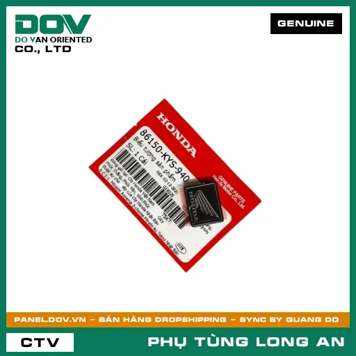 BIỂU TƯỢNG SẢN PHẨM HONDA AIR BLADE 125/160, DREAM 110, LEAD 125, SH 125/150, SH 125/160, SH 350, SH MODE, VISION 110, WAVE RSX 110, WINNER 150, WINNER R — 86150KYS940