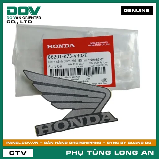 MARK CÁNH CHIM PHẢI 80MM *NHA62M* HONDA FUTURE 125 — 86201K73V40ZE