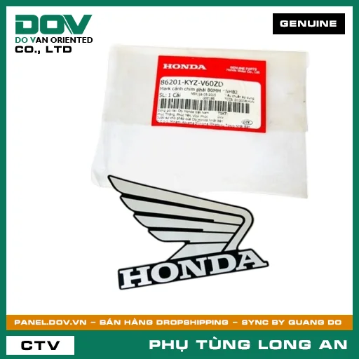 MARK CÁNH CHIM PHẢI 80MM *NHB2 HONDA FUTURE 125 — 86201KYZV60ZD