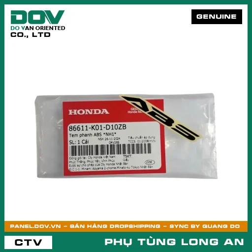 TEM PHANH ABS *NH1* HONDA SH 125/150, SH 125/160, SH MODE, WINNER R — 86611K01D10ZB