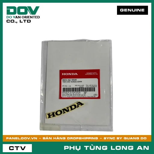 TEM CHỮ HONDA 65MM HONDA SH 125/150, SH 125/160, WAVE RSX 110 — 86641K01900ZB
