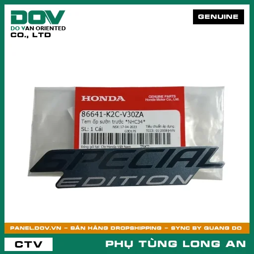 TEM ỐP SƯỜN TRƯỚC *NHC34* HONDA VISION 110 — 86641K2CV30ZA