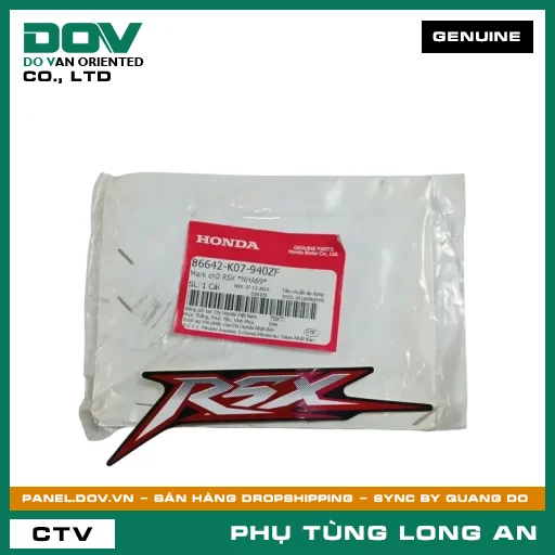 MARK CHỮ RSX *NHA69* HONDA WAVE RSX 110 — 86642K07940ZF