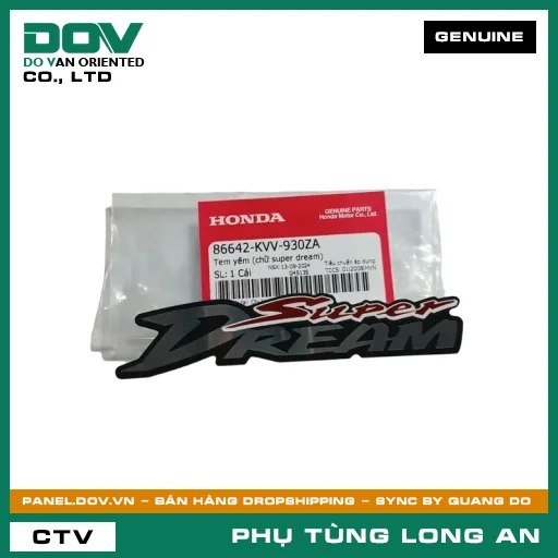 TEM YẾM (CHỮ SUPER DREAM) HONDA — 86642KVV930ZA