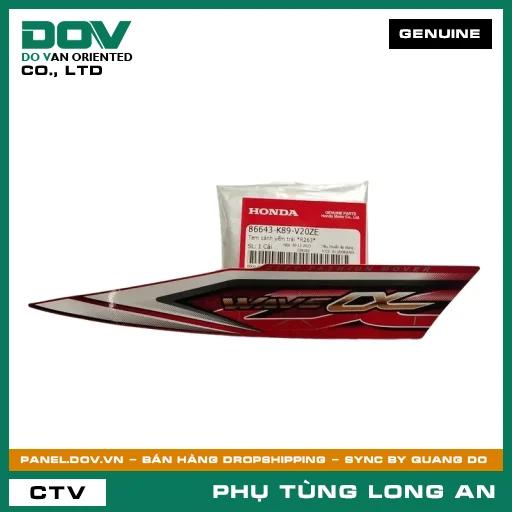 TEM CÁNH YẾM TRÁI *R263* HONDA WAVE ALPHA 110 — 86643K89V20ZE