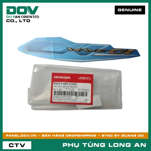 TEM CÁNH YẾM TRÁI *B203M* HONDA WAVE ALPHA 110 — 86643K89V30ZC