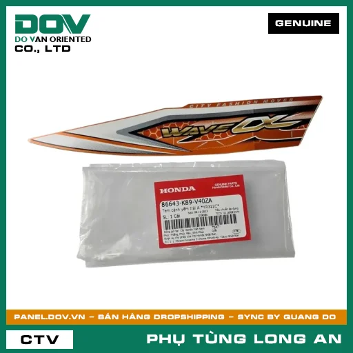 TEM CÁNH YẾM TRÁI A *YR322C* HONDA WAVE ALPHA 110 — 86643K89V40ZA