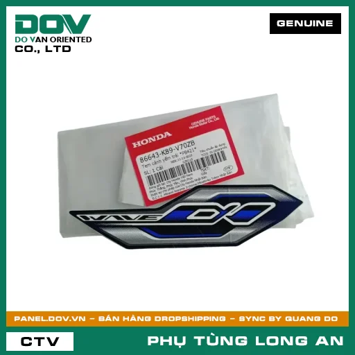 TEM CÁNH YẾM TRÁI *PB421* HONDA WAVE ALPHA 110 — 86643K89V70ZB