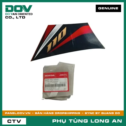TEM B ỐP TRƯỚC TRÁI*R340* HONDA WAVE RSX 110 — 86644K03V00ZC