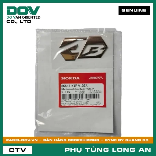 BIỂU TƯỢNG CHỮ AIR BLADE *TYPE2* HONDA AIR BLADE 125/150, AIR BLADE 125/160 — 86644K1FV10ZA