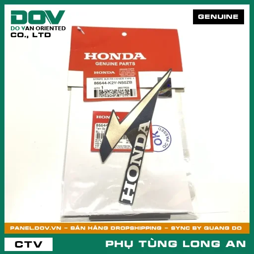 TEM ỐP TRƯỚC PHẢI B *TYPE1* HONDA  — 86644K2VN50ZB
