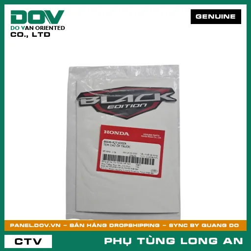 TEM CHỮ ỐP TRƯỚC HONDA — 86646K27630ZA