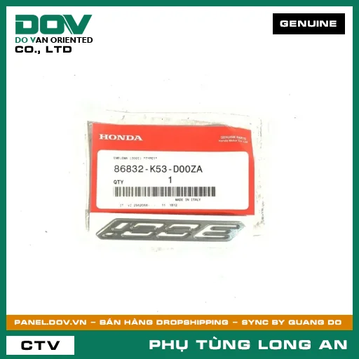 BIỂU TƯỢNG 300I *TYPE1* HONDA — 86832K53D00ZA