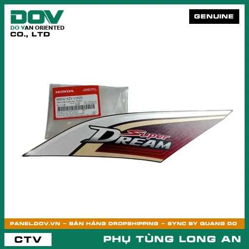 TEM A ỐP SƯỜN TRÁI *R150* HONDA DREAM 110 — 86832KZVV30ZA
