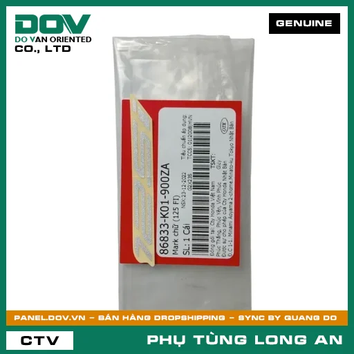 MARK CHỮ (125 FI) HONDA SH 125/150 — 86833K01900ZA