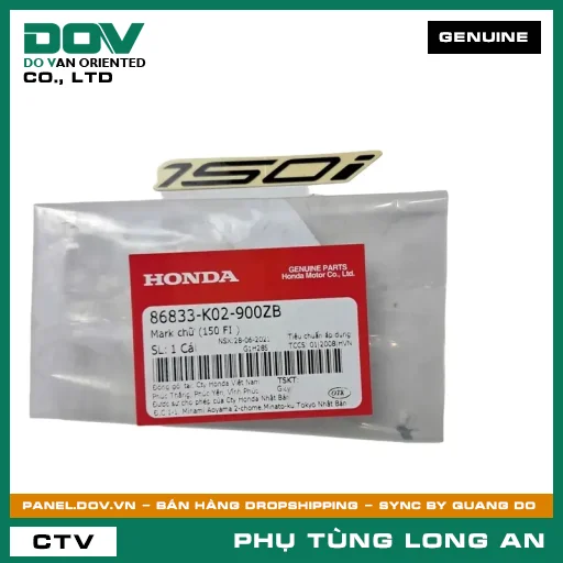 MARK CHỮ (150 FI) HONDA SH 125/150 — 86833K02900ZB