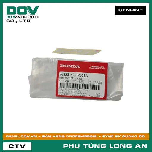 MARK CHỮ 125L *NH411* HONDA SH 125/150 — 86833K77V00ZA