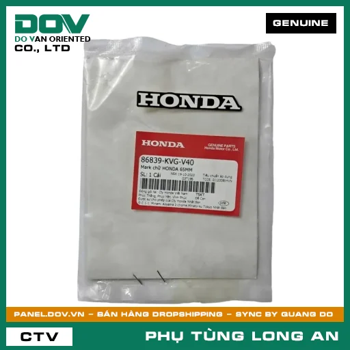 MARK CHỮ HONDA 65MM HONDA AIR BLADE 110, AIR BLADE 125 — 86839KVGV40