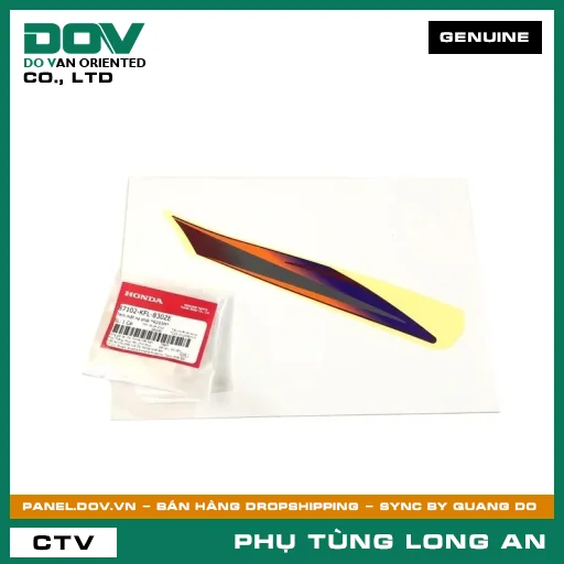 TEM MẶT NẠ PHẢI *R203M* HONDA  — 87102KFL830ZE