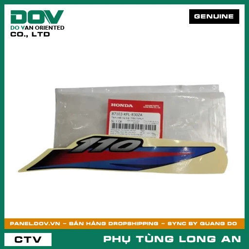 TEM MẶT NẠ TRÁI *PB171MU* HONDA — 87103KFL830ZA