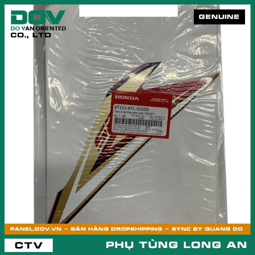TEM A ỐP ỐNG YẾM PHẢI *R313C* HONDA — 87103KYL920ZB