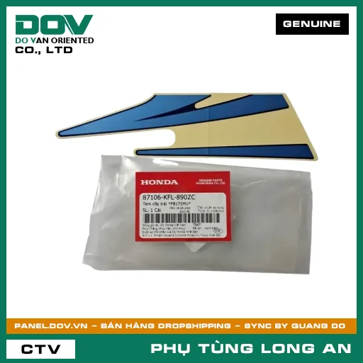 TEM CỐP TRÁI *PB171MU* HONDA — 87106KFL890ZC