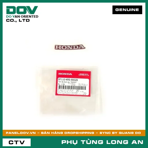 TEM ỐP ĐUÔI SAU *R203M* HONDA — 87110KRS900ZB