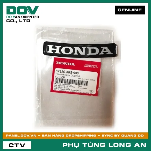 TEM CHỮ HONDA (95MM) HONDA WAVE ALPHA — 87120KRS900