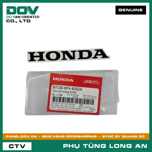 TEM CHỮ HONDA R150F HONDA SUPER DREAM — 87130KFV830ZA