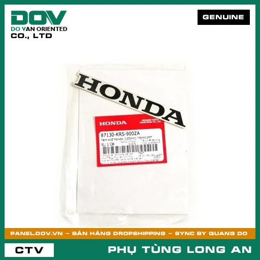 TEM CHỮ HONDA (120MM) *NH411M* HONDA WAVE ALPHA — 87130KRS900ZA