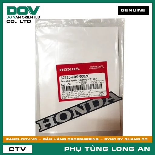 TEM CHỮ HONDA (120MM) P*B142P* HONDA WAVE ALPHA — 87130KRS900ZC
