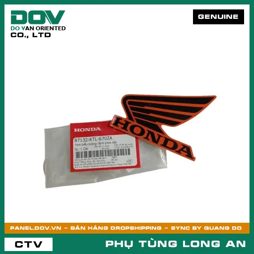 TEM BIỂU TƯỢNG CÁNH CHIM TRÁI HONDA WAVE ALPHA — 87132KTL670ZA