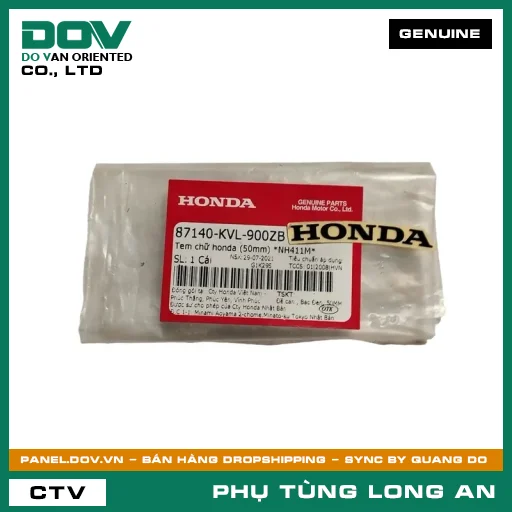 TEM CHỮ HONDA (50MM) *NH411M* HONDA FUTURE NEO — 87140KVL900ZB