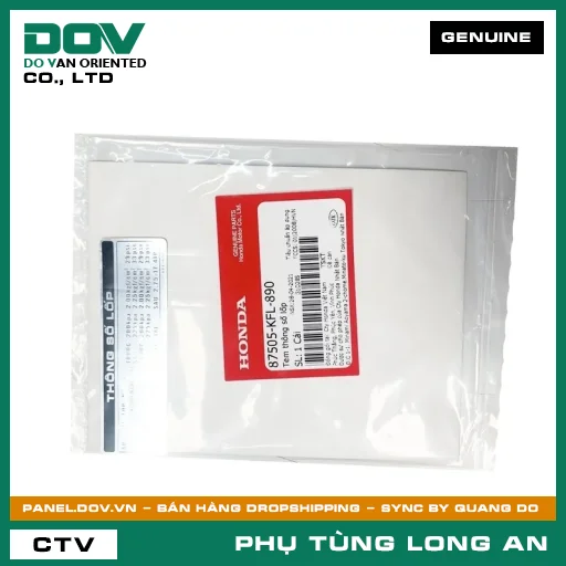 TEM THÔNG SỐ LỐP HONDA — 87505KFL890