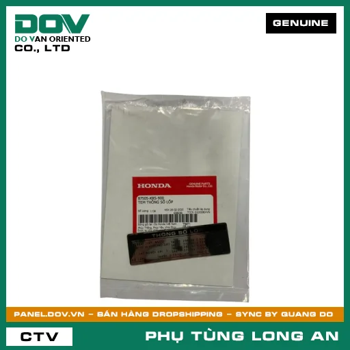 TEM THÔNG SỐ LỐP HONDA — 87505KRS900