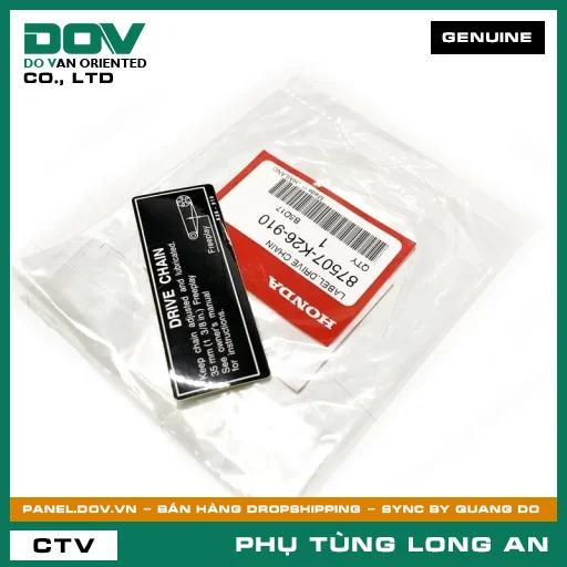 TEM DÁN THÔNG SỐ XÍCH TẢI HONDA MSX 125 — 87507K26910