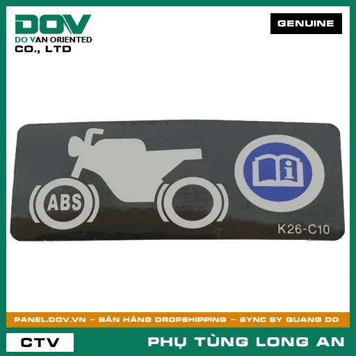 TEM CẢNH BÁO ABS HONDA AIR BLADE 125/150, AIR BLADE 125/160, PCX 160, VARIO 160, WINNER R, WINNER X — 87514K26C10