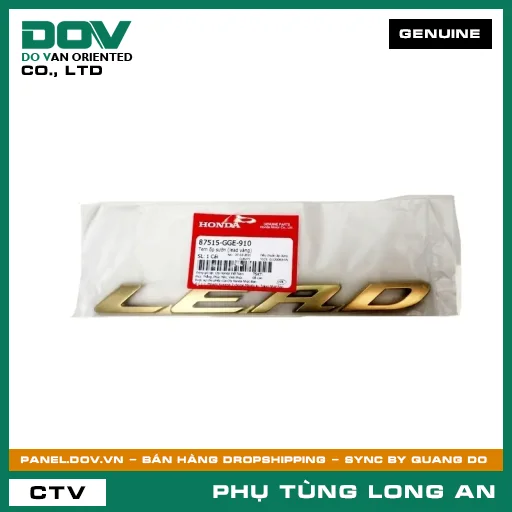 TEM ỐP SƯỜN (LEAD VÀNG) HONDA LEAD 110 — 87515GGE910