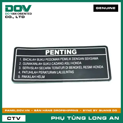 TEM HƯỚNG DẪN LÁI XE HONDA CB500F, CB500X, CB650R, CBR500R, CBR650R, GOLDWING, REBEL 1100, REBEL 500 — 87560KVB930